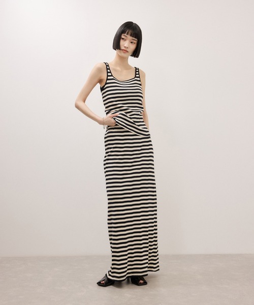 ADAM ET ROPE'(アダムエロペ)の「【Miller for ADAM ET ROPE'】別注 Skirt(スカート・レディース・ブルー/キナリ・FREE)」の5枚目の写真