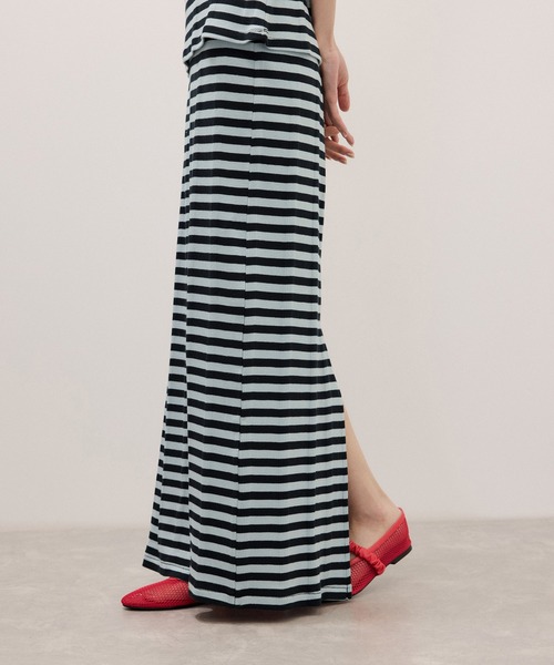 ADAM ET ROPE'(アダムエロペ)の「【Miller for ADAM ET ROPE'】別注 Skirt(スカート・レディース・ブルー/キナリ・FREE)」の8枚目の写真