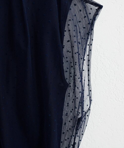 natural couture(ナチュラルクチュール)の「【sherbet line】接触冷感チュール×ニットレイヤードTOPS(ニット/セーター・レディース・ネイビー/ライトグレー/ブラック系その他/チャコールグレー/オフホワイト/ブラック/ライトベージュ・FREE)」の17枚目の写真