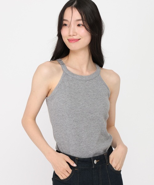 Heather（ヘザー）の「カップ付きアメスリタンクトップ　672587（タンクトップ・レディース・ピンク/グレー/オフホワイト・S/M）」の3枚目の写真