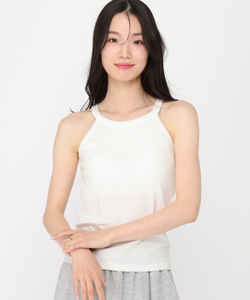 Heather（ヘザー）の「カップ付きアメスリタンクトップ　672587（タンクトップ・レディース・ピンク/グレー/オフホワイト・S/M）」の12枚目の写真