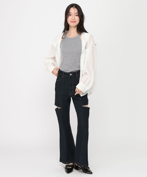Heather（ヘザー）の「カップ付きアメスリタンクトップ　672587（タンクトップ・レディース・ピンク/グレー/オフホワイト・S/M）」の22枚目の写真
