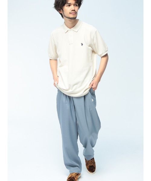 U.S. POLO ASSN.(ユーエスポロアッスン)の「U.S. POLO ASSN. (ユーエスポロアッスン) ポロシャツ 半袖 PLM62100 ワンポイント ロゴ刺繍 シャツ ユニセックス(ポロシャツ・メンズ・スミクロ/グリーン/アイボリー・L/M/LL)」の16枚目の写真