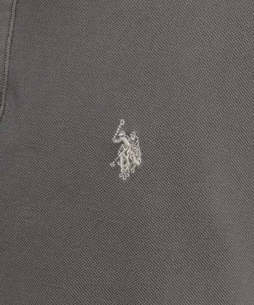 U.S. POLO ASSN.(ユーエスポロアッスン)の「U.S. POLO ASSN. (ユーエスポロアッスン) ポロシャツ 半袖 PLM62100 ワンポイント ロゴ刺繍 シャツ ユニセックス(ポロシャツ・メンズ・スミクロ/グリーン/アイボリー・L/M/LL)」の4枚目の写真