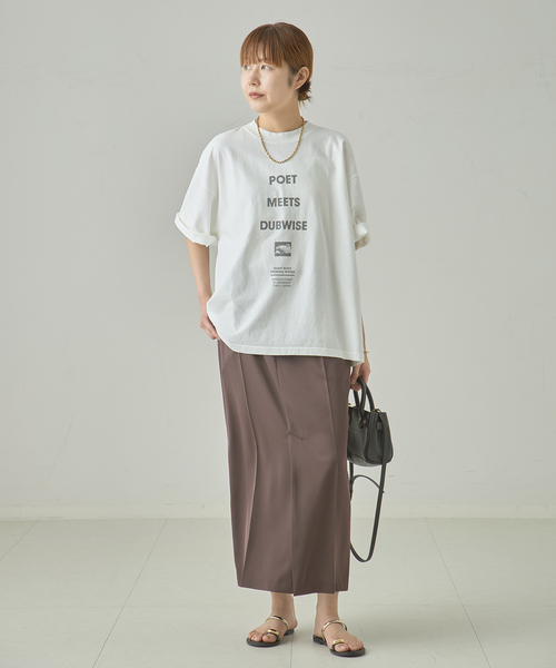POET MEETS DUBWISE（ポエットミーツダブワイズ）の「POET MEETS DUBWISE LOOSE FIT LOGO Tシャツ（Tシャツ/カットソー・レディース・ブラック系その他/ホワイト/アイボリー・FREE）」の5枚目の写真