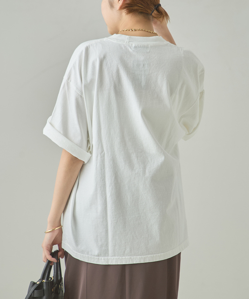 POET MEETS DUBWISE（ポエットミーツダブワイズ）の「POET MEETS DUBWISE LOOSE FIT LOGO Tシャツ（Tシャツ/カットソー・レディース・ブラック系その他/ホワイト/アイボリー・FREE）」の15枚目の写真