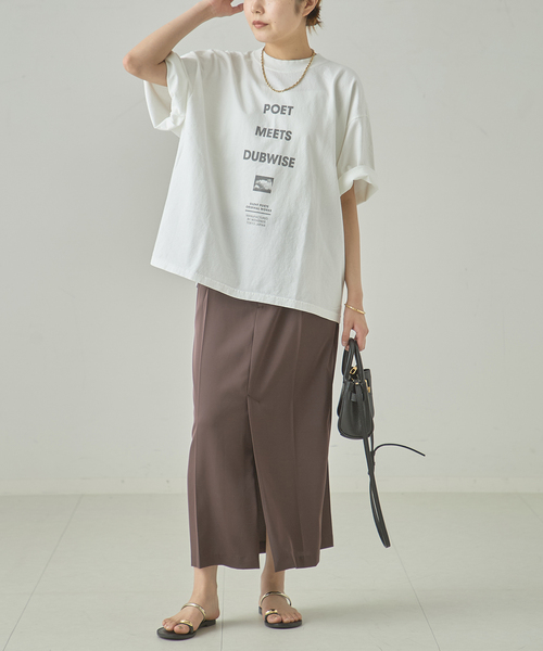 POET MEETS DUBWISE（ポエットミーツダブワイズ）の「POET MEETS DUBWISE LOOSE FIT LOGO Tシャツ（Tシャツ/カットソー・レディース・ブラック系その他/ホワイト/アイボリー・FREE）」の16枚目の写真