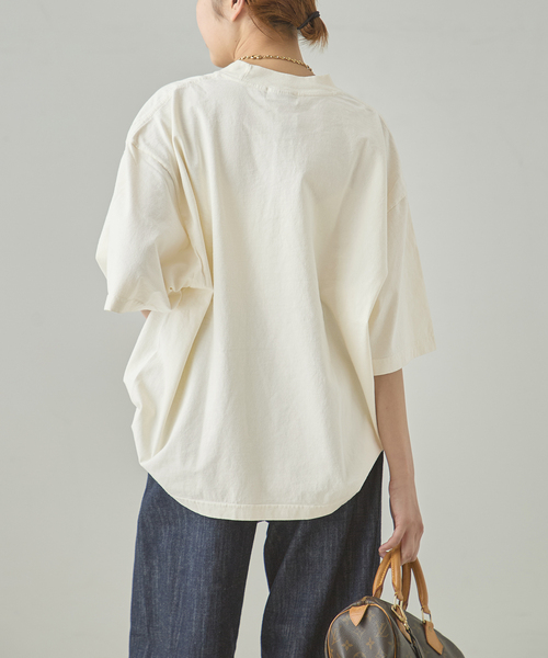POET MEETS DUBWISE（ポエットミーツダブワイズ）の「POET MEETS DUBWISE LOOSE FIT LOGO Tシャツ（Tシャツ/カットソー・レディース・ブラック系その他/ホワイト/アイボリー・FREE）」の20枚目の写真