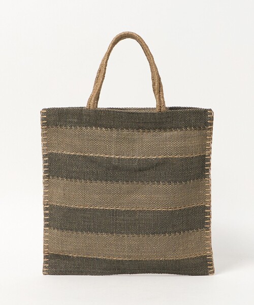 MAISON BENGAL（マイソンベンガル）の「＜MAISON BENGAL＞ WOVEN BAG/バッグ（トートバッグ・メンズ・ダークブラウン/ダークグレー・FREE）」の4枚目の写真