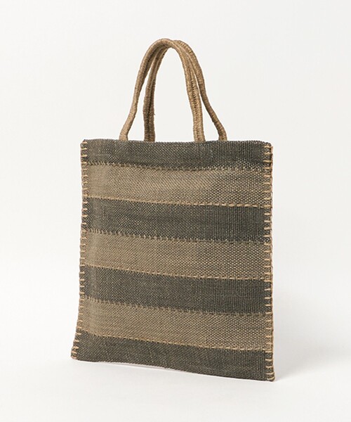 MAISON BENGAL（マイソンベンガル）の「＜MAISON BENGAL＞ WOVEN BAG/バッグ（トートバッグ・メンズ・ダークブラウン/ダークグレー・FREE）」の5枚目の写真