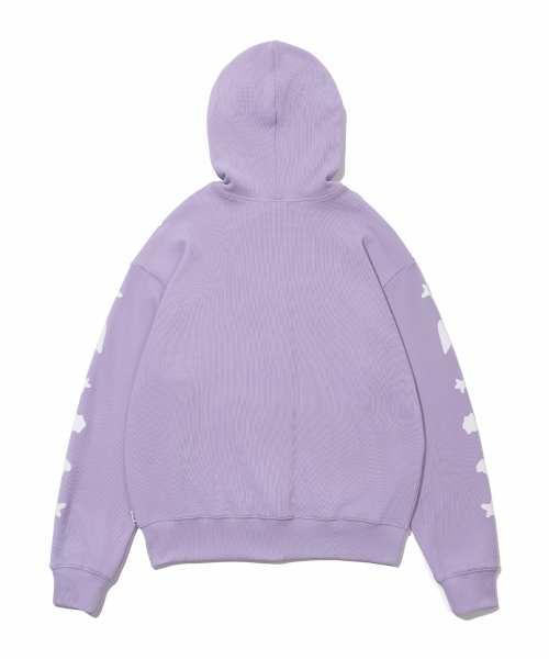 GRAPHIC WAFFLE HOOD ZIP-UP_PURPLE（パーカー）｜YOUHEE（ユヒ）の