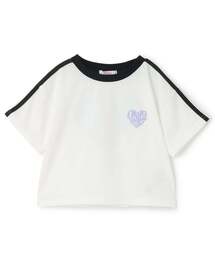 PINK-latte（ピンクラテ）の「【接触冷感】ハート袖ライン半袖Tシャツ（Tシャツ/カットソー）」