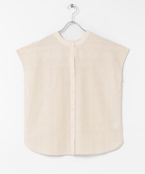 URBAN RESEARCH Sonny Label(アーバンリサーチサニーレーベル)の「『WEB限定』バンドカラーコットンレースシャツ(シャツ/ブラウス・レディース・アイボリー/ブラック/ブルー/グリーン系その他・FREE)」の12枚目の写真