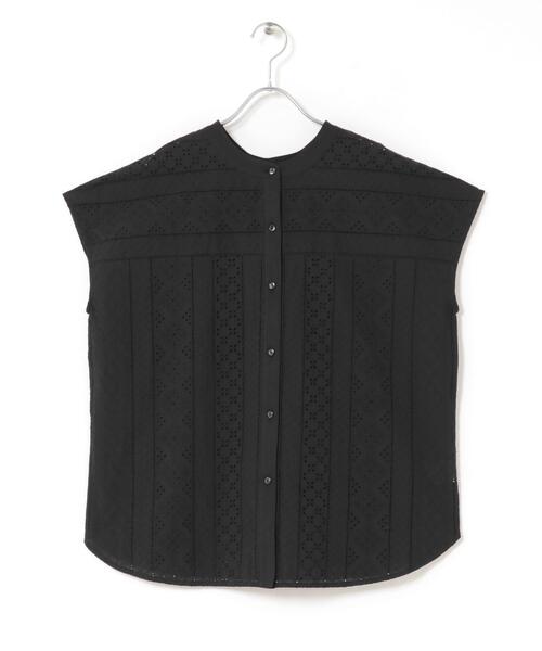 URBAN RESEARCH Sonny Label(アーバンリサーチサニーレーベル)の「『WEB限定』バンドカラーコットンレースシャツ(シャツ/ブラウス・レディース・アイボリー/ブラック/ブルー/グリーン系その他・FREE)」の21枚目の写真
