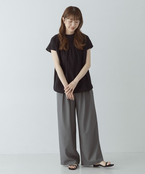 WEB限定』バンドカラーコットンレースシャツ（シャツ/ブラウス