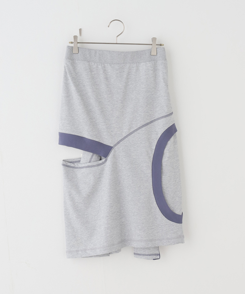 open yy 今季の巻きスカート OPEN YY / オープンワイワイ】 COLOR BLOCK PANEL CUTOUT SKIRT