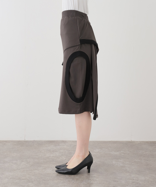 open yy スカート OPEN YY / オープンワイワイ】 COLOR BLOCK PANEL CUTOUT SKIRT