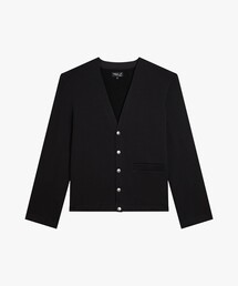 agnes b.（アニエスベー）の「メンズ コットン メルトン Vネック 長袖 カーディガンプレッション "Gant"（カーディガン/ボレロ）」