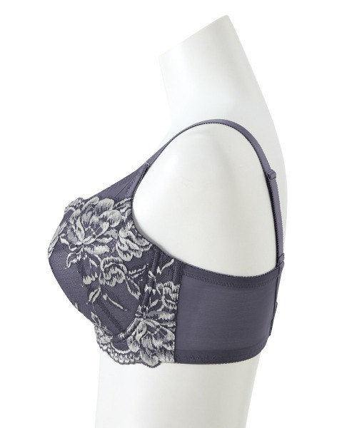 Nissen glamor(ニッセングラマー)の「【大きい胸】高嶺の4/5カップブラジャー 脇高 Fine Lace(E70~H80)(ブラジャー・レディース・ブルー/チャコールグレー・G65/G70/G75/G80/E70/E75/E80/F65/F75/F80/E85/E90/F85/H65/H80/H70/H75/F90/F70)」の22枚目の写真