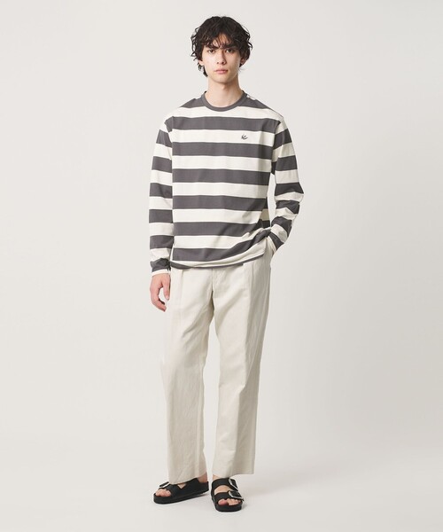 HOLIDAY BOILEAU(ホリディボワロ)の「【別注】<HOLIDAY BOILEAU>ボーダー ロングスリーブ Tシャツ(Tシャツ/カットソー・メンズ・グレー系/ネイビー・L/M)」の11枚目の写真