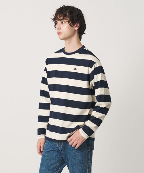 HOLIDAY BOILEAU(ホリディボワロ)の「【別注】<HOLIDAY BOILEAU>ボーダー ロングスリーブ Tシャツ(Tシャツ/カットソー・メンズ・グレー系/ネイビー・L/M)」の12枚目の写真