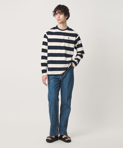 HOLIDAY BOILEAU(ホリディボワロ)の「【別注】<HOLIDAY BOILEAU>ボーダー ロングスリーブ Tシャツ(Tシャツ/カットソー・メンズ・グレー系/ネイビー・L/M)」の13枚目の写真