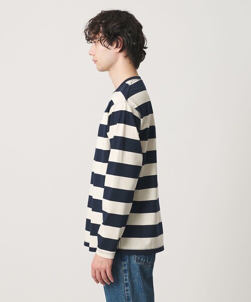 HOLIDAY BOILEAU(ホリディボワロ)の「【別注】<HOLIDAY BOILEAU>ボーダー ロングスリーブ Tシャツ(Tシャツ/カットソー・メンズ・グレー系/ネイビー・L/M)」の15枚目の写真