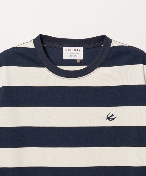 HOLIDAY BOILEAU(ホリディボワロ)の「【別注】<HOLIDAY BOILEAU>ボーダー ロングスリーブ Tシャツ(Tシャツ/カットソー・メンズ・グレー系/ネイビー・L/M)」の8枚目の写真