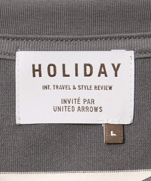 HOLIDAY BOILEAU(ホリディボワロ)の「【別注】<HOLIDAY BOILEAU>ボーダー ロングスリーブ Tシャツ(Tシャツ/カットソー・メンズ・グレー系/ネイビー・L/M)」の10枚目の写真