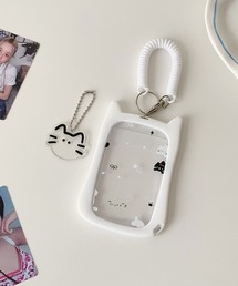 almo（アルモ）の「【Bls】【ZA】【Bling Leads】クリアデザイン ねこパスケース(BL)（パスケース）」