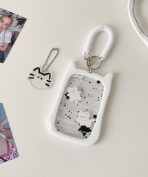almo（アルモ）の「【Bls】【ZA】【Bling Leads】クリアデザイン ねこパスケース(BL)（パスケース）」