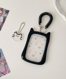 almo（アルモ）の「【Bls】【ZA】【Bling Leads】クリアデザイン ねこパスケース(BL)（パスケース）」