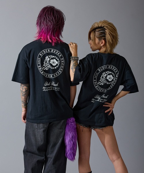 BLACK PEACH】コラボプリント 半袖Tシャツ（Tシャツ/カットソー