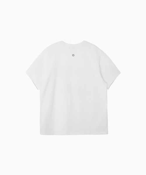 HELLO SUNRISE（ハローサンライズ）の「Sun Stamp Tee_White（Tシャツ/カットソー・レディース・ホワイト・LARGE/X-LARGE/SMALL/MEDIUM）」の3枚目の写真