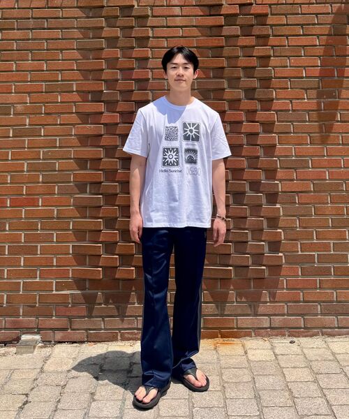 HELLO SUNRISE（ハローサンライズ）の「Sun Stamp Tee_White（Tシャツ/カットソー・レディース・ホワイト・LARGE/X-LARGE/SMALL/MEDIUM）」の5枚目の写真