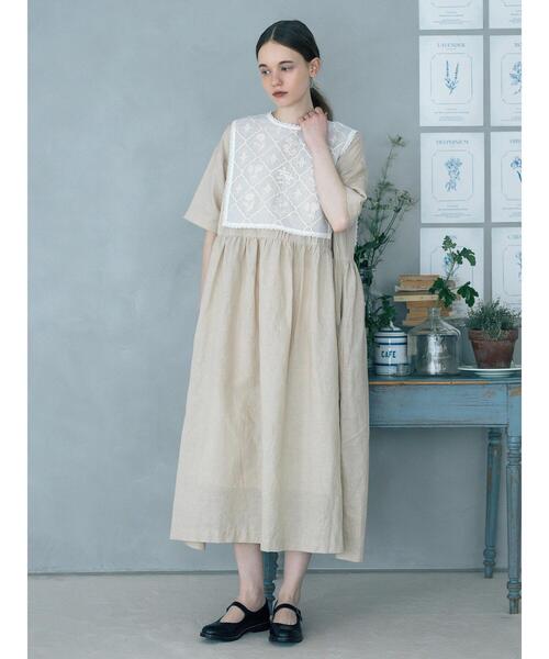 WEB限定 Sサイズ】メッシュ花刺繍ベスト付きワンピース（ワンピース