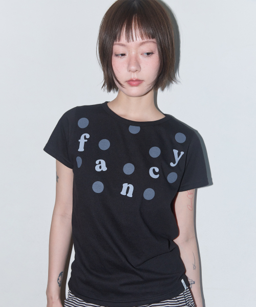 FANCY CLUB(ファンシークラブ)の「ドットフェイドファンシーティー (ブラック) F25QB129(Tシャツ/カットソー・レディース・その他・ONE SIZE)」の1枚目の写真