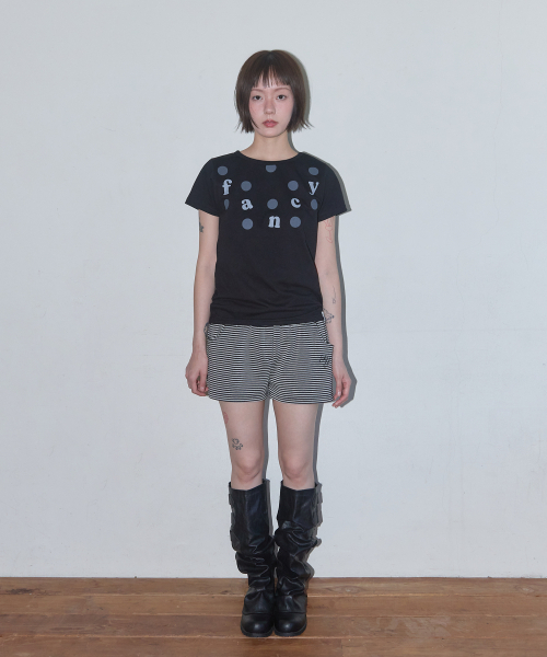 FANCY CLUB(ファンシークラブ)の「ドットフェイドファンシーティー (ブラック) F25QB129(Tシャツ/カットソー・レディース・その他・ONE SIZE)」の3枚目の写真