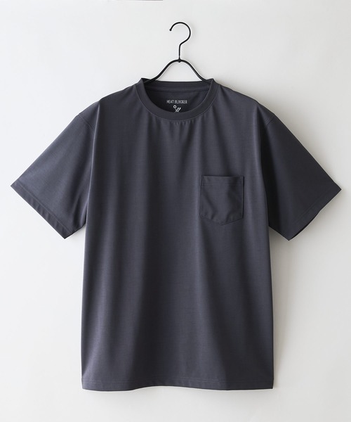 JEANS MATE(ジーンズメイト)の「【HEAT BLOCKER/ヒートブロッカー】【まるで着る日傘!遮熱&UVカット】コットンライク 胸ポケットTシャツ 吸水速乾 アンチピリング イージーケア ユニセックス(Tシャツ/カットソー・メンズ・ホワイト/チャコールグレー/ブラック/グリーン/ネイビー・LARGE/MEDIUM/X-LARGE)」の10枚目の写真