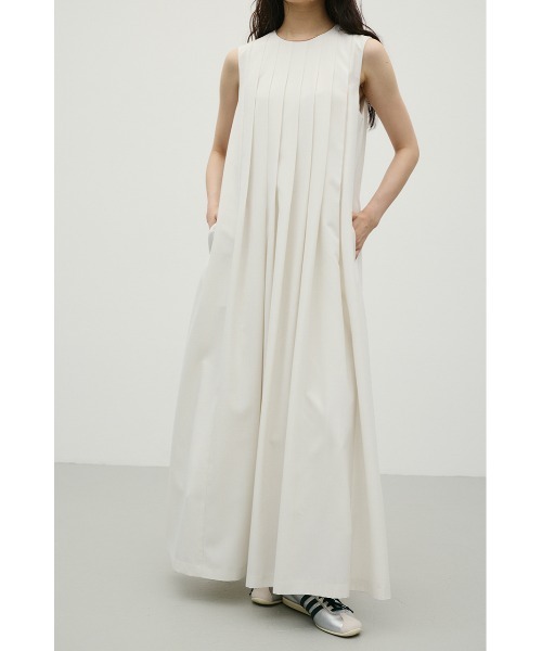 STYLEMIXER(スタイルミキサー)の「ワイドプリーツワンピース(ワンピース・レディース・ホワイト/サックスブルー/ブラック・MEDIUM/SMALL)」の2枚目の写真