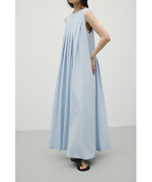 STYLEMIXER(スタイルミキサー)の「ワイドプリーツワンピース(ワンピース・レディース・ホワイト/サックスブルー/ブラック・MEDIUM/SMALL)」の3枚目の写真