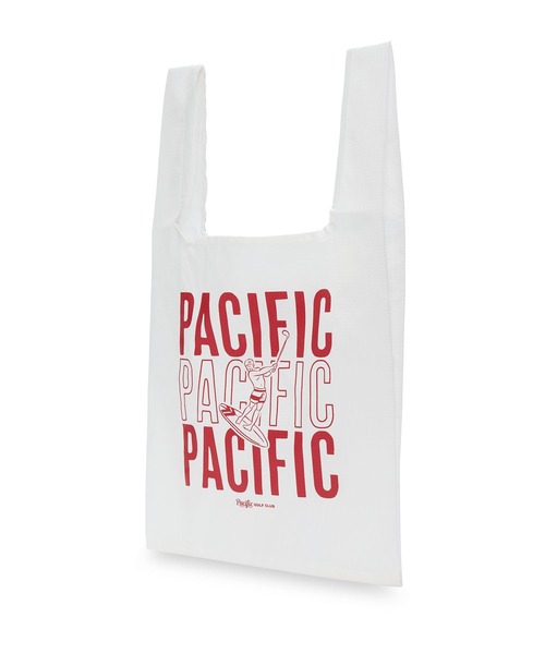 Pacific GOLF CLUB（パシフィックゴルフクラブ）の「TRIPLE PACIFIC LOGO UTILITY TOTE BAG（エコバッグ/サブバッグ・メンズ・ホワイト・FREE）」の6枚目の写真