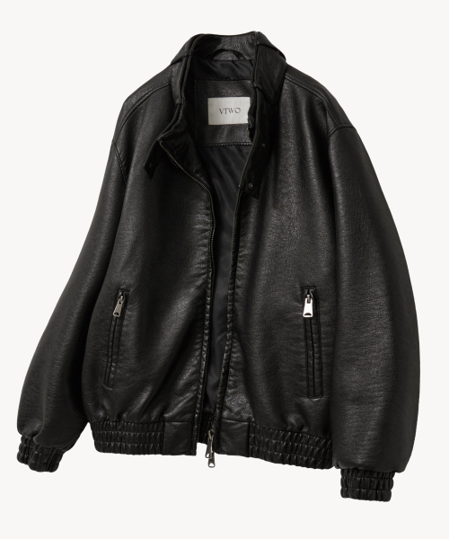 VTWO(ブイツー)の「8302 ウォッシングレザーブルゾン (ブラック)(ライダースジャケット・メンズ・その他・LARGE/MEDIUM)」の3枚目の写真