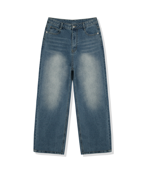 BASIC LABEL（ベーシックラベル）の「Moro wide balloon washed denim pants 1 Color [BLBD_5030]（デニムパンツ・レディース・ブルー・2XL/LARGE/MEDIUM/X-SMALL/X-LARGE/SMALL）」の2枚目の写真