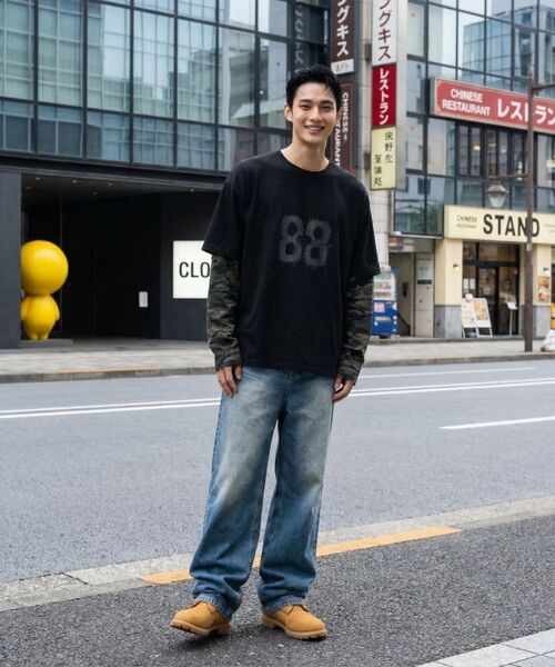 BASIC LABEL（ベーシックラベル）の「Moro wide balloon washed denim pants 1 Color [BLBD_5030]（デニムパンツ・レディース・ブルー・2XL/LARGE/MEDIUM/X-SMALL/X-LARGE/SMALL）」の5枚目の写真