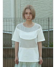 Curved Bib T-Shirt / Ivory