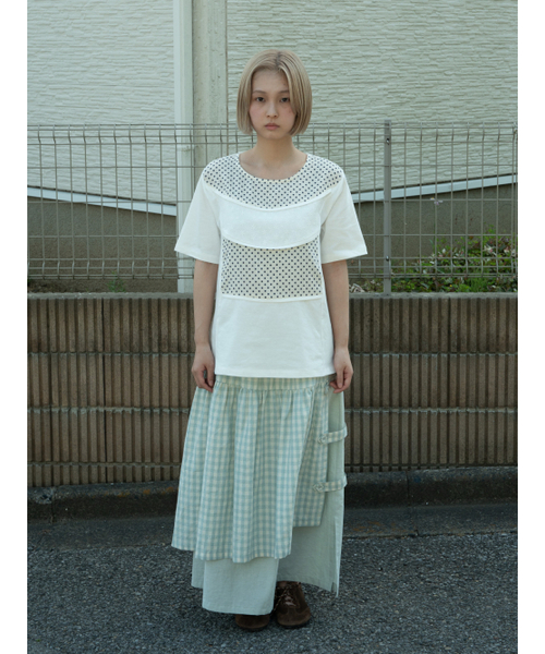 PEEVES PEEVES(フィブス フィブス)の「Curved Bib T-Shirt / Ivory(Tシャツ/カットソー・レディース・その他・OS)」の5枚目の写真