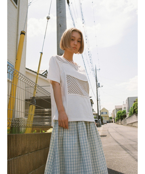 PEEVES PEEVES(フィブス フィブス)の「Curved Bib T-Shirt / Ivory(Tシャツ/カットソー・レディース・その他・OS)」の4枚目の写真