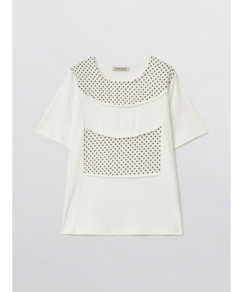 PEEVES PEEVES(フィブス フィブス)の「Curved Bib T-Shirt / Ivory(Tシャツ/カットソー・レディース・その他・OS)」の3枚目の写真