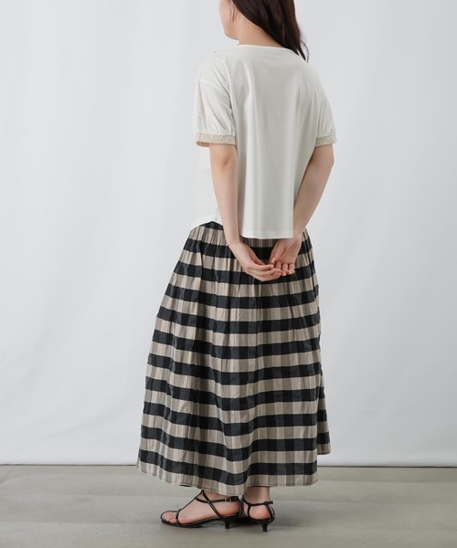 LUCA/LADY LUCK LUCA（ルカ/レディラックルカ）の「LC/LLL スパンコールレース衿付プルオーバー（Tシャツ/カットソー・レディース・ブラック/オフホワイト・FREE）」の7枚目の写真